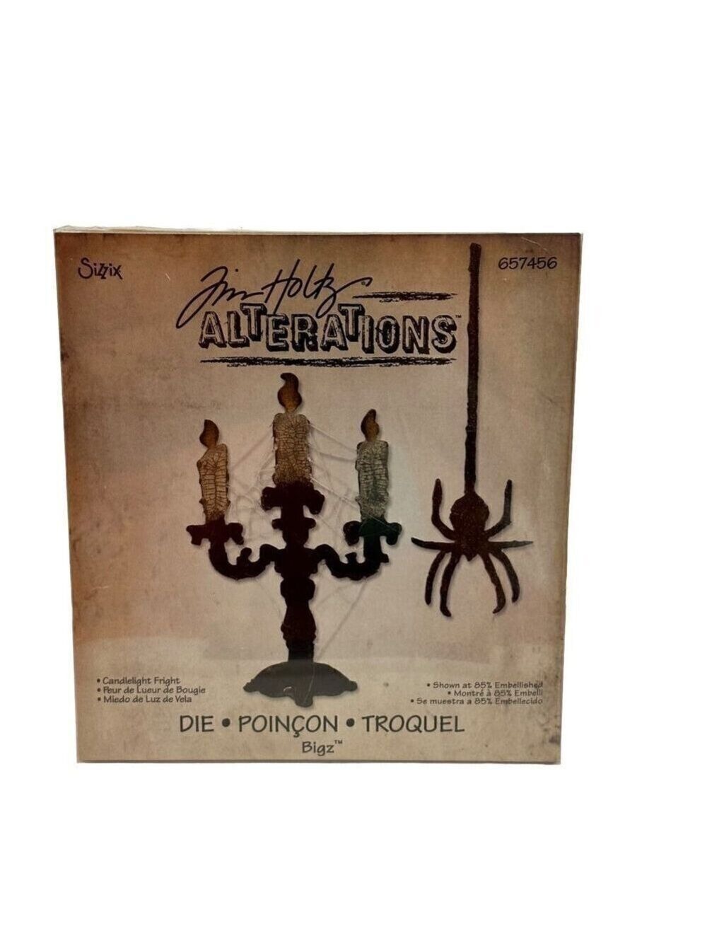 Sizzix Tim Holtz Alterations Bigz 657456 Candlelight Fright Halloween Spider